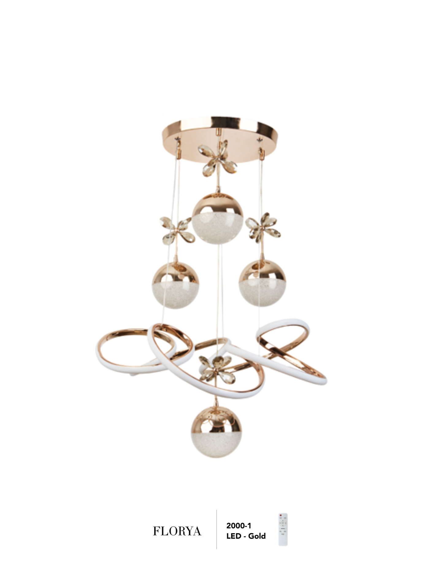 Florya LED Avize - Gold | Luma